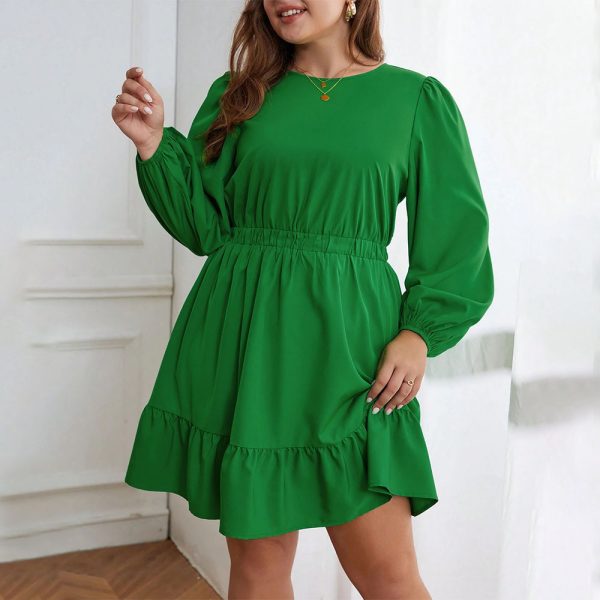 Sweet Fresh Plus Size Ruffled Waist Dress