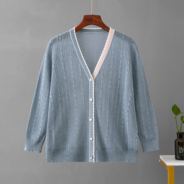 Ice Silk Knitted Cardigan: Summer Sun Protection