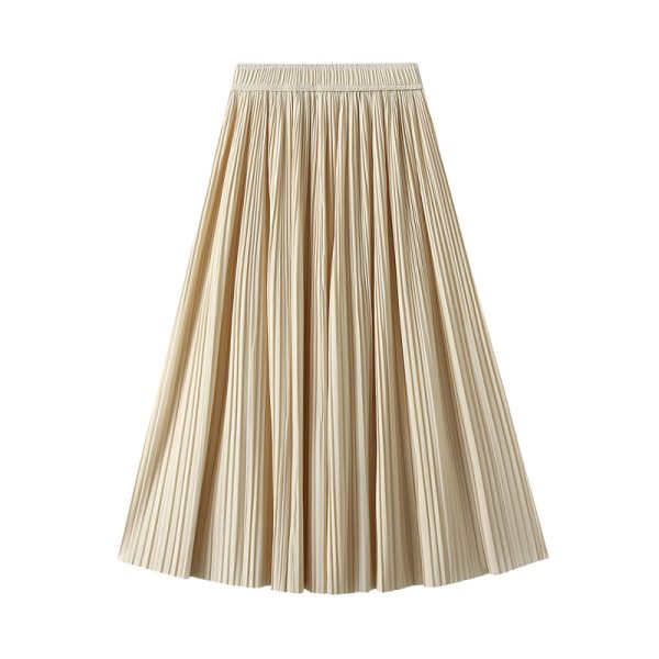 Spring Draping Effect Pleated Skirt