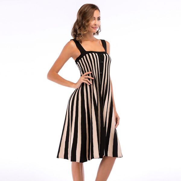 Elegant Striped Cami Dress - Summer Chic