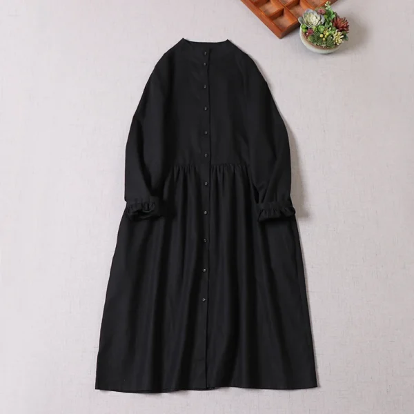 Japanese Linen Midi Robe