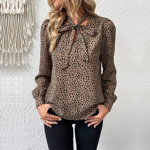 Leopard Print Long Sleeve Shirt - Autumn Style