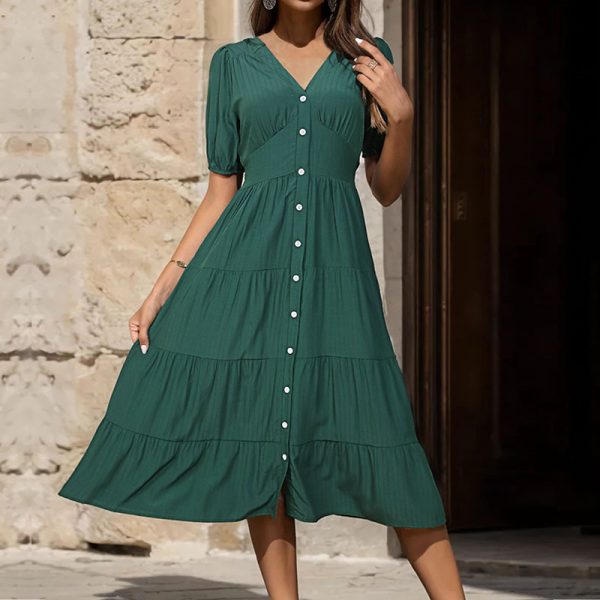 Solid Color Summer Dress - Summer Chic