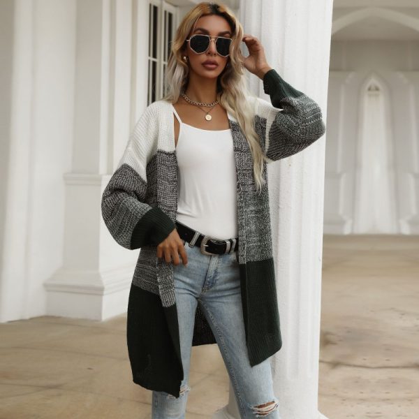 Autumn/Winter V-Neck Knitted Sweater Coat