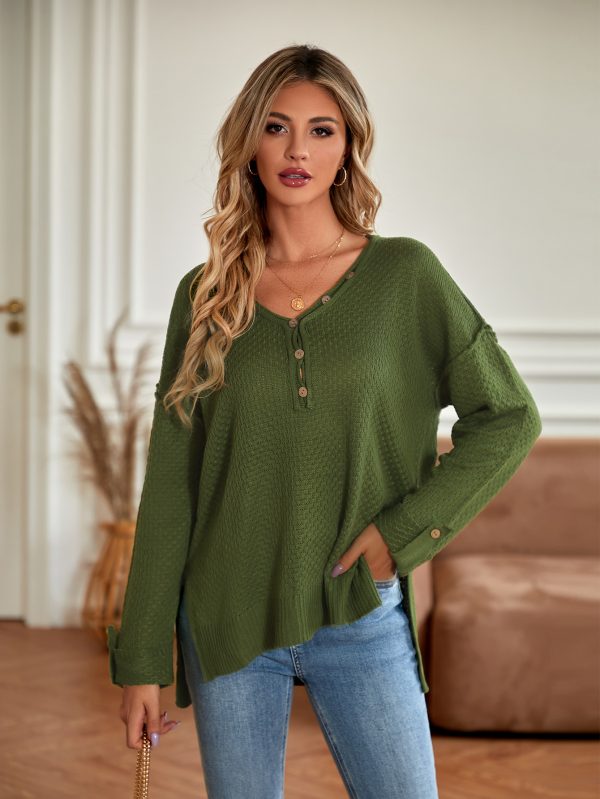 V-neck Knitted Sweater - Autumn Comfort