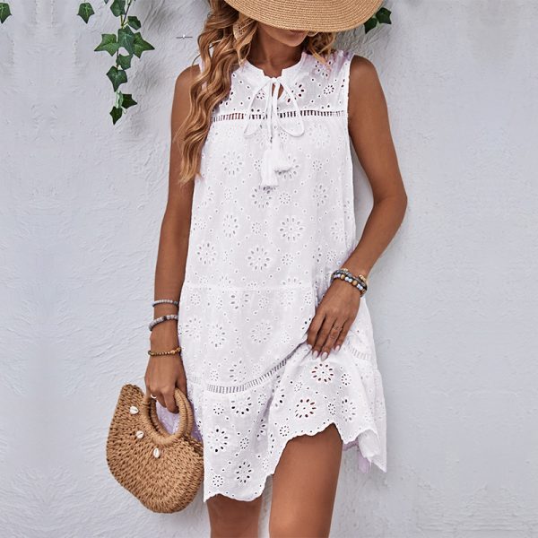 Vacation White Dress - Summer Elegance