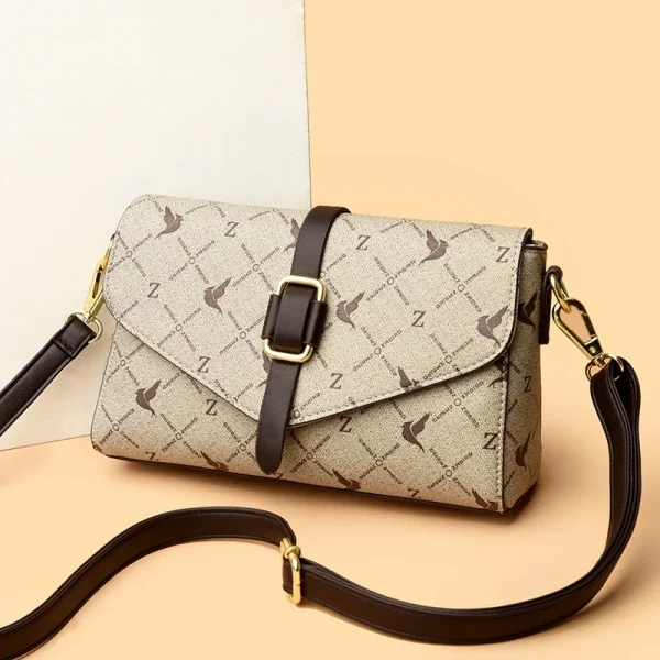 High Quality Eco Chic Print Crossbody Bag, PU Leather