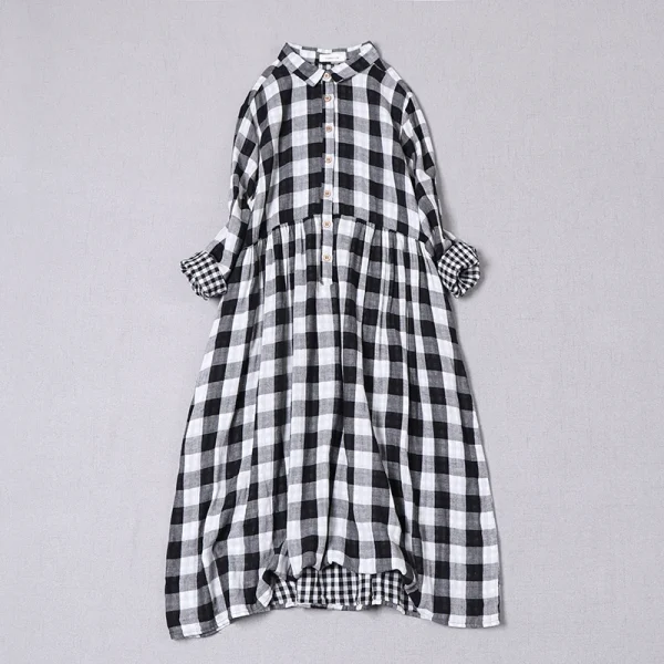 Ethical Cotton Plaid Dress