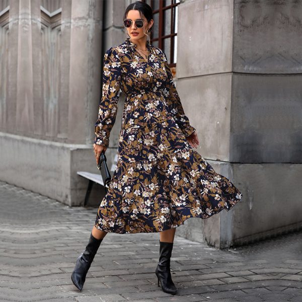 Chic Autumn Long Sleeve Dress for Women