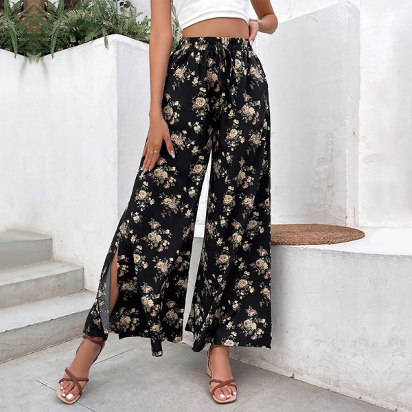 Summer Chic: Big Horn Printed Wide Leg Pants