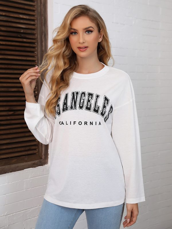 Loose Letter Graphic Sweater Top