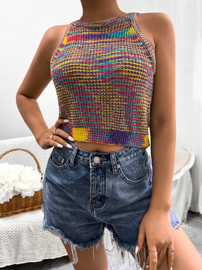 Knitted Halter Camisole: Stylish Women's Wear