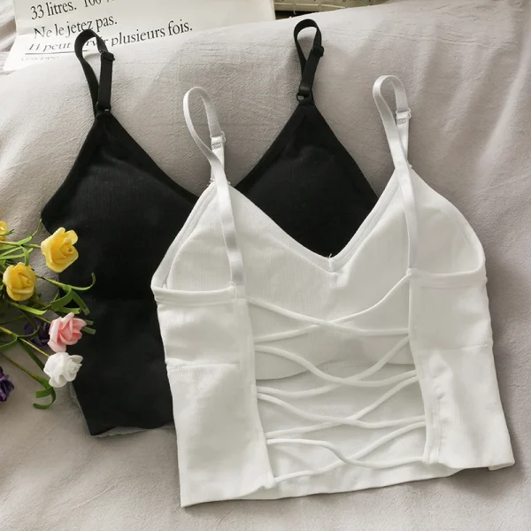 off shoulder Bra Tank Top: Eco Chic