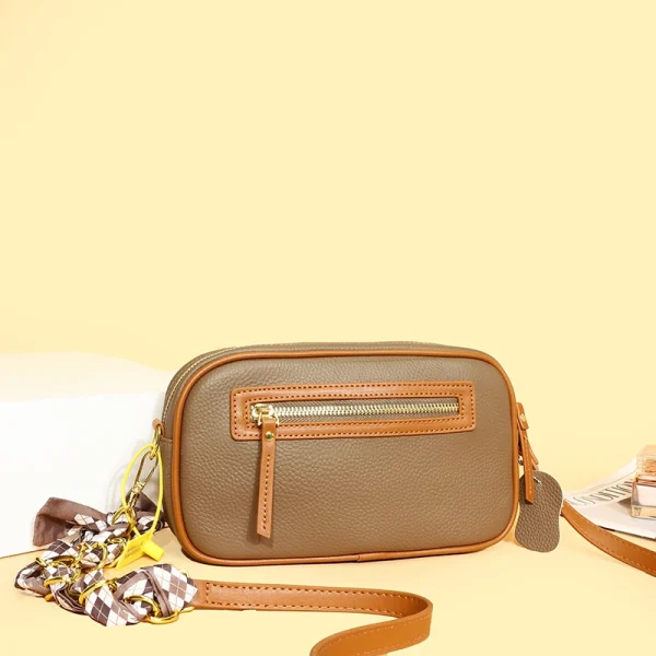 100% cowhide Crossbody Phone Shoulder Bag