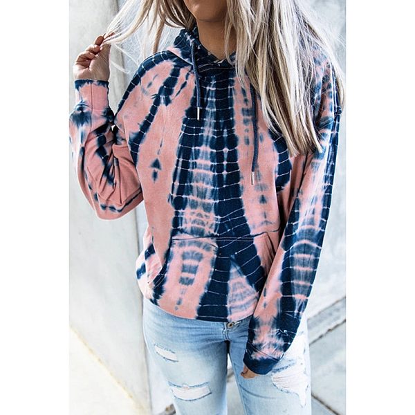 New Tie-Dyed Printed Hoodie: Women's Long Sleeve Top