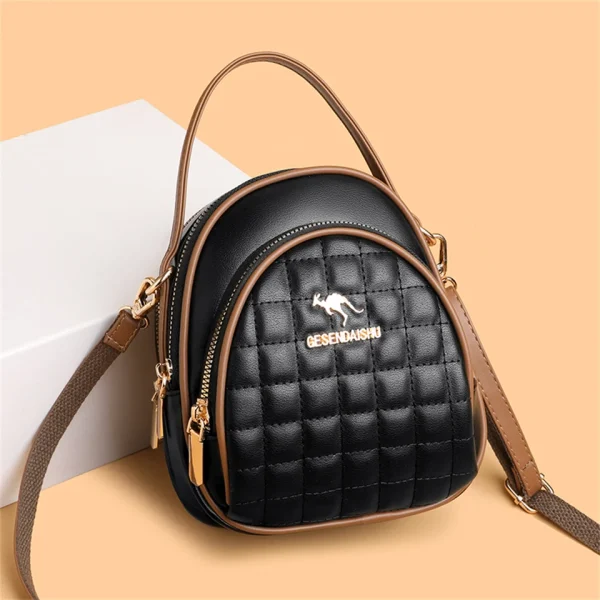 Elegant Soft Leather  Designer Crossbody Bag