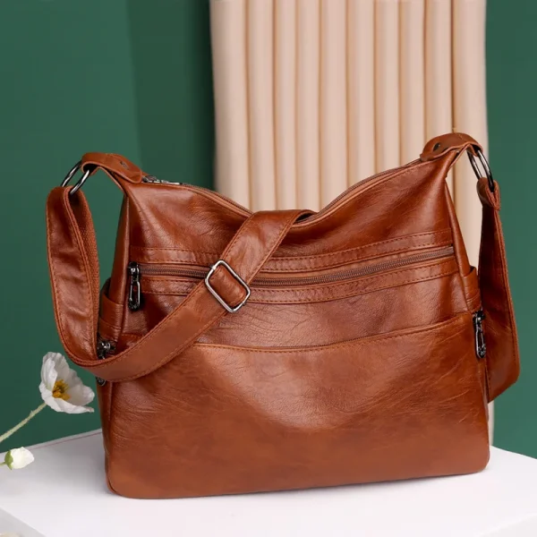 Luxury Designer Branded Soft Leather Shoulder Bag