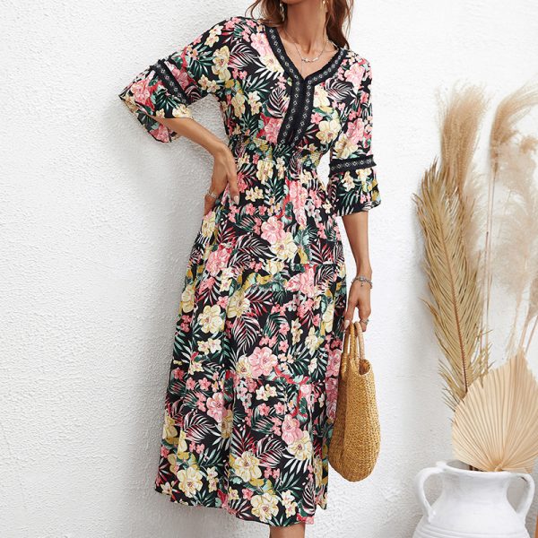 Popular Printed Elegant Maxi Dress for Women