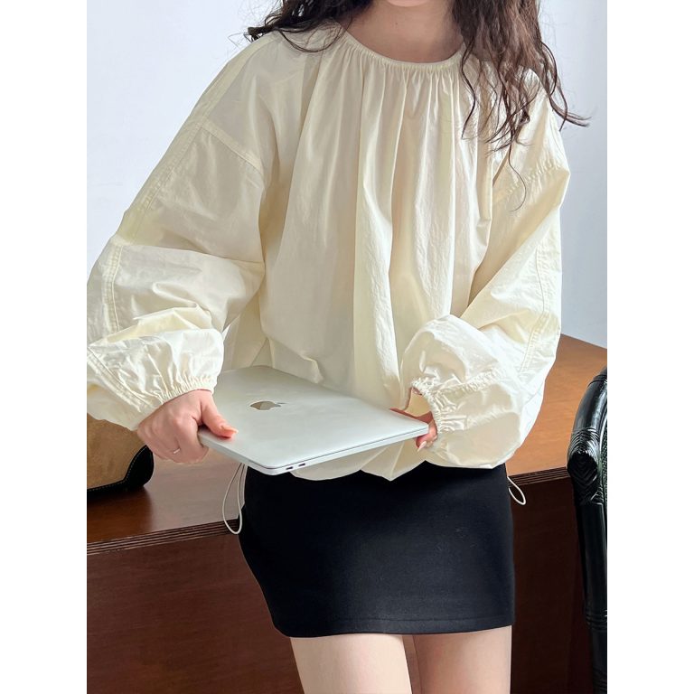 Women’s Korean Lazy Profile Elasticated Waist Shirt