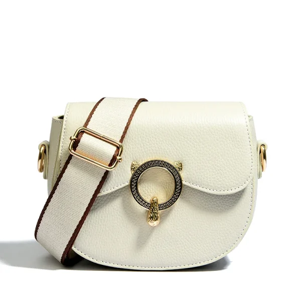 Designer Luxury Shoulder Strap  Cowhide  Belt Handbag