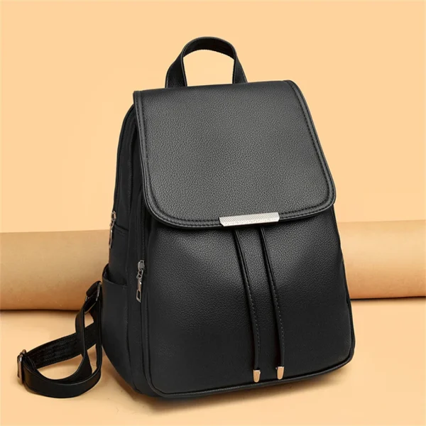 Large Capacity Leather Schoolbag Eco Chic Backpack