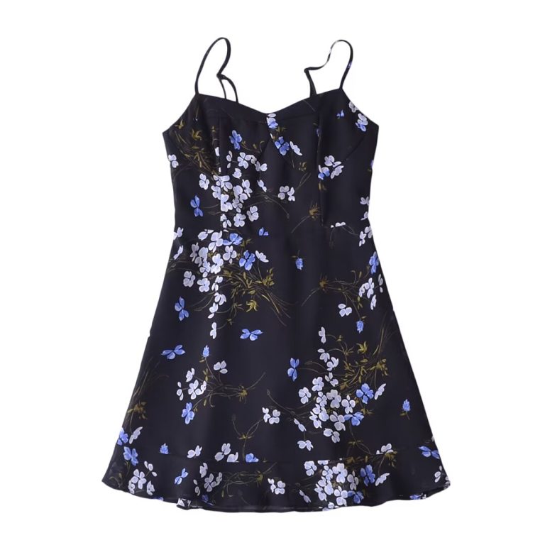 Women's Floral Print Slim Fit Slim Sexy  Straps Dress