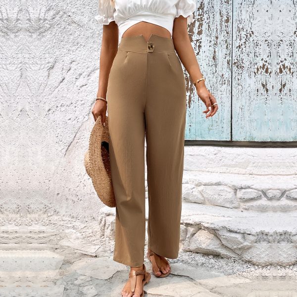 Women's  Wear Pants Solid Color Casual Pants