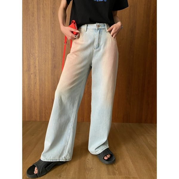 Women's  High Waist Slimming All Matching Straight Wide Leg Jeans