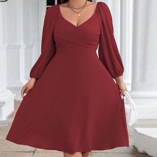 Women's Long Sleeve Mid Length Dress