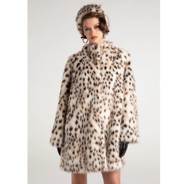 Women Fur Coat Faux Fur Mid-Length Coat